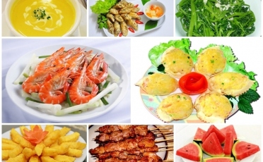 Thực đơn tham khảo trên tàu thăm vịnh Hạ Long